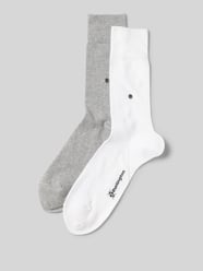 Socken mit Label-Applikation Modell 'E.day' im 2er-Pack von Burlington - 32