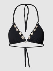 Bikini-Oberteil mit Spaghettiträger Modell 'YERO' von Banana Moon Schwarz - 14