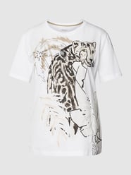 T-Shirt mit Strasssteinbesatz von Marc Cain Beige - 40