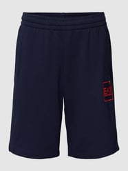 Sweatshorts mit Label-Prints von EA7 Emporio Armani Blau / Türkis - 35