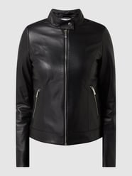 Lederjacke mit Stehkragen  von Deni Cler Schwarz - 22