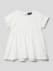 T-shirt z haftem angielskim od Basefield Biały - 14