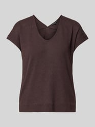 T-Shirt aus Viskose-Mix mit V-Ausschnitt Modell 'SIRUKUS' von OPUS - 6
