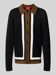 Kurtka z dzianiny o kroju relaxed fit z dodatkiem wełny model ‘SPLON’ od HUGO - 30