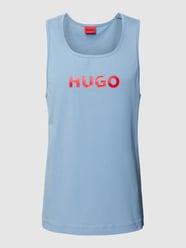 Tank Top mit Label-Print Modell 'BAY BOY' von HUGO Blau - 5