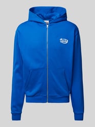 Sweatjacke mit Label-Print von REVIEW Blau - 4