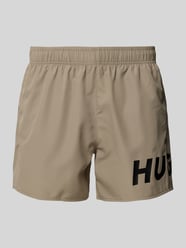 Badehose mit Label-Print Modell 'Makai' von HUGO Beige - 3