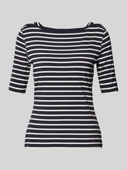 T-Shirt mit U-Boot-Ausschnitt von COMMA - 5