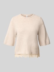 Pullover mit Spitzenbesatz am Saum von ONLY Beige - 19