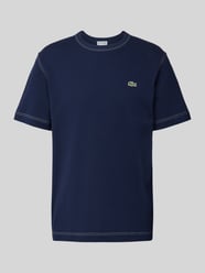 T-Shirt mit Label-Badge von Lacoste Blau - 48