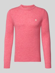Slim Fit Strickpullover aus reiner Wolle mit Label-Stitching von MCNEAL - 23