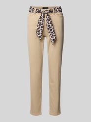 Stoffen broek met 5-pocketmodel van Marc Cain Beige - 45