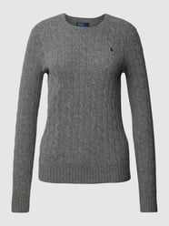 Strickpullover mit Zopfmuster Modell 'JULIANNA' von Polo Ralph Lauren Grau - 23