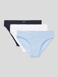 Slip met elastische band in een set van 3 stuks van Schiesser Blauw - 7