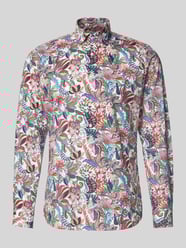 Slim Fit Business-Hemd mit Kentkragen im Allover-Look von OLYMP Level Five - 1