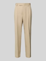 Wide leg bandplooibroek van Lyocell Model 'C-PAT-BB-DPL-262' van BOSS Beige - 4