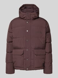 Gewatteerd jack met capuchon van Samsøe Samsøe Bordeaux - 16