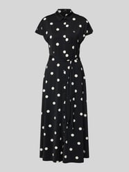 Hemdblusenkleid im Allover-Look mit Bindegürtel von Oui - 36
