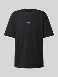 T-Shirt mit Label-Print Modell 'Nalono' von Hugo Blue Schwarz - 7