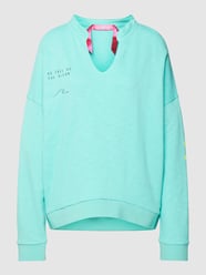 Sweatshirt met statementprint van Yippie Hippie Blauw / turquoise - 6