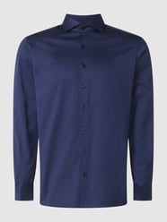Regular Fit Business-Hemd aus Twill von Eterna Blau - 48