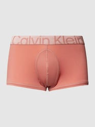 Obcisłe bokserki z elastycznym pasem w talii w jednolitym kolorze od Calvin Klein Underwear Pomarańczowy - 41