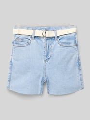 Szorty jeansowe o kroju slim fit z wszytym paskiem od s.Oliver RED LABEL - 31
