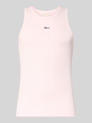 Tanktop in Ripp-Optik mit Label-Stitching von BLKVIS Pink - 39
