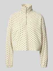 Fleecepullover mit Stehkragen und Reißverschluss Modell 'FLECI' von NOISY MAY® Beige - 26