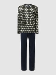 Pyjama aus Baumwolle Modell 'Relax Streamline' von Calida Blau - 22