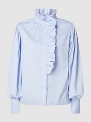 Blouse met volant, model 'Prato' van Risy & Jerfs Blauw / turquoise - 38