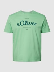 PLUS SIZE T-shirt met labelprint van S.Oliver Plus Groen - 5