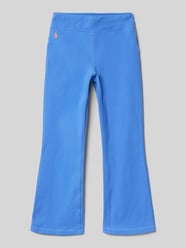 Legginsy rozkloszowane z wyhaftowanym logo od Polo Ralph Lauren Kids - 17