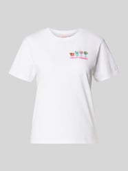 t-shirt z wyhaftowanym motywem i napisem model 'EMILIE' od MC2 Saint Barth - 4