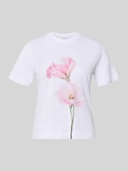 t-shirt z nadrukiem z motywem model 'FIORE' od Stefanel - 1