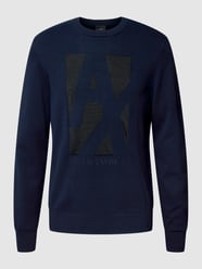 Strickpullover mit Strukturmuster von ARMANI EXCHANGE Blau - 8