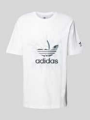 T-Shirt mit Label-Print von adidas Originals Weiß - 11