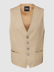 Anzugweste mit Paspeltaschen Modell 'Jasper' von BOSS Beige - 7
