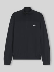 Sweter o kroju regular fit z dodatkiem żywej wełny model 'KN_Momentum-X QZ' od BOSS Green - 37
