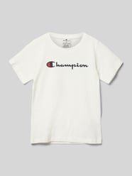 T-Shirt mit Label-Print von CHAMPION Beige - 6