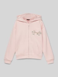 Sweatjacke mit Label-Stitching von Guess Rosa - 20