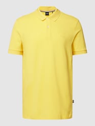 Poloshirt mit Label-Stitching Modell 'Pallas' von BOSS Gelb - 14