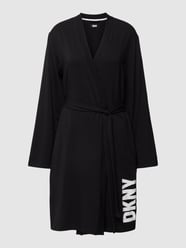 Szlafrok z nadrukiem z logo od DKNY Czarny - 26