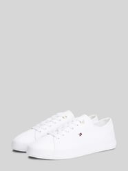 Sneakersy o niskim kroju z płótna z aplikacją z logo od Tommy Hilfiger - 14