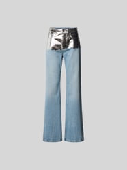 Jeans mit Zierbesatz in metallic von Rabanne - 5