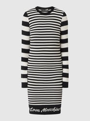 Strickkleid mit Streifenmuster  von Love Moschino Schwarz - 10