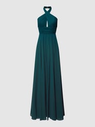 Abendkleid mit V-Ausschnitt von Mascara Blau - 41