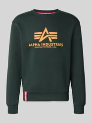 Bluza o kroju regular fit z mieszanki bawełny z nadrukiem z logo od Alpha Industries - 7