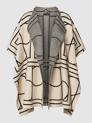 Poncho mit Allover-Muster Modell 'Gram' von Soaked in Luxury Beige - 27