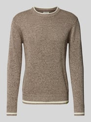 Regular fit gebreide pullover met labelpatch van Scotch & Soda Bruin - 6